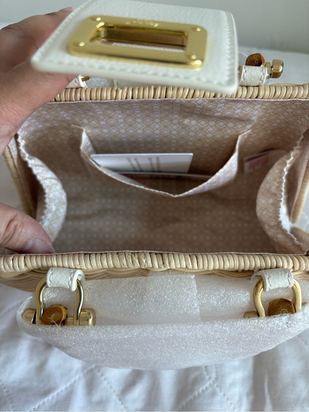 Lilly Pulitzer Leena Top Handle Wicker Bag - Picture 6 of 12